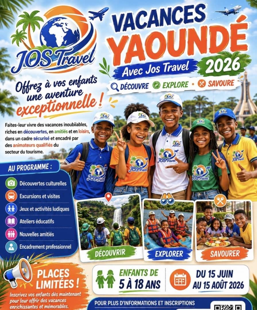 Visuel Vacances Yaoundé avec JOS-Travel 2026